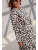 Rochie oversize cu pete, bej 33133 - Magazin online - Boutique